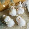 Elk Plush Doll Pendant Santa Claus Christmas Tree Pendant Christmas Plush Snowman Pendant  New Year