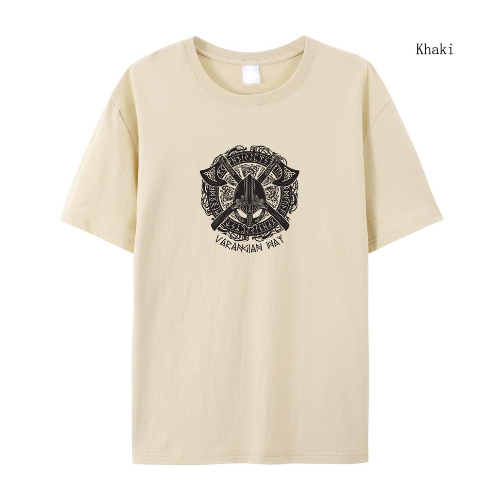 Women's T-shirt Summer Short Sleeved T-shirt Viking T-shirt  Fashion Personality Printing Short Sleeved T-shirt Loose Retro