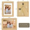 5x7 Picture Frame - 5 x 7 Photo Frame Made of Solid Oak Wood and Real Glass,Display Picture 4x6 with Mat or 5x7 Without Mat,5 by 7 Frames for Wall &