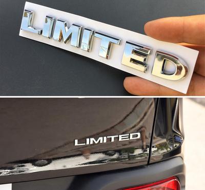 New 1Pcs 3D Metal LIMITED Car Side Fender Rear Trunk Emblem Badge Sticker Decals For JEEP Wrangler Compass Commander Cherokee Fv1