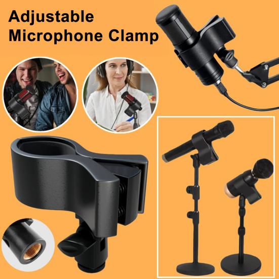 Klips do mikrofonu Regulowany klips do mikrofonu dla mikrofonów o zakresie średnicy zewnętrznej 1,26" od 2,36" na scenę, do kościoła, do studia