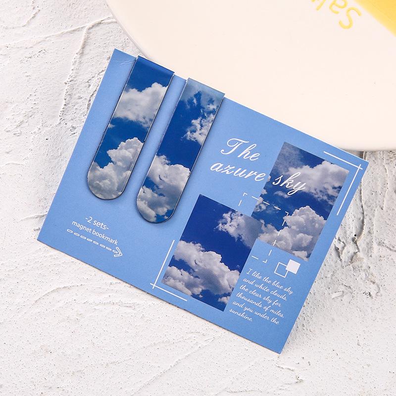 Exquisite Scenery Magnetic Bookmark: High-Quality Page Clip & Planner Decoration - Perfect Student or Graduation Gift