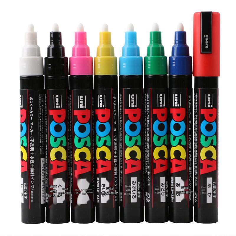Mitsubishi UNI POSCA PC-5M Weißer Farbe-Marker für Poster - Kontaktieren Sie den Kundenservice für große Mengen