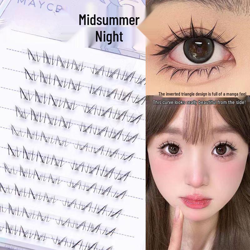 

Hand-Painted Midsummer Night Natural False Lower Lashes - Dense, Photogenic, Beginner-Friendly Segmented Clusters for a Lazy Beauty Look. No Lashes: Only Glue & Tweezers