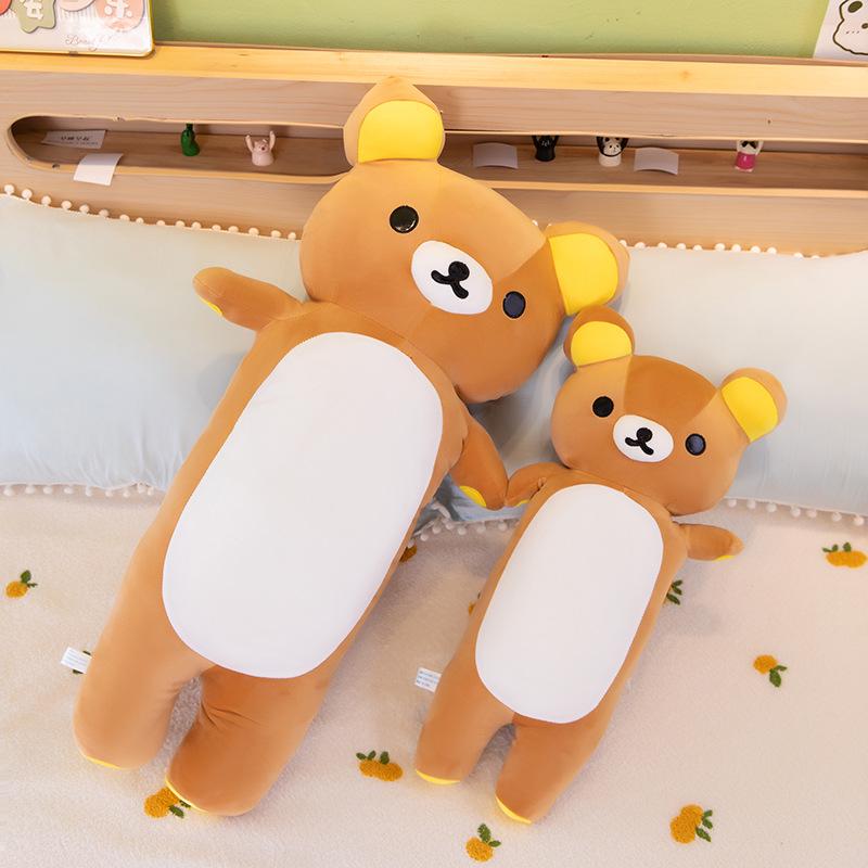Rilakkuma Long Plush Pillow: Cute Bear Doll Bed Back Cushion Gift
