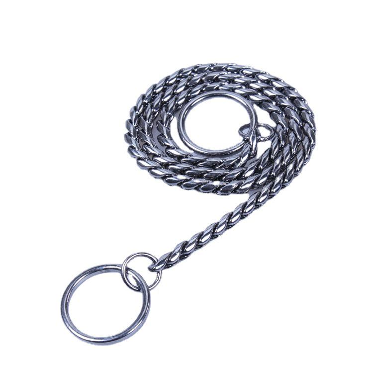 Non-Choking, Bite-Proof, Pull-Resistant Stainless Steel Dog Chain - Thickened, Sturdy, and Wear-Resistant.