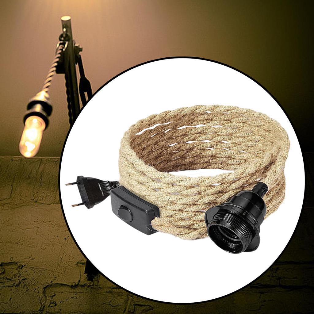 Plug In Pendant Light E27 Socket Fixture for Hallway Farmhouse