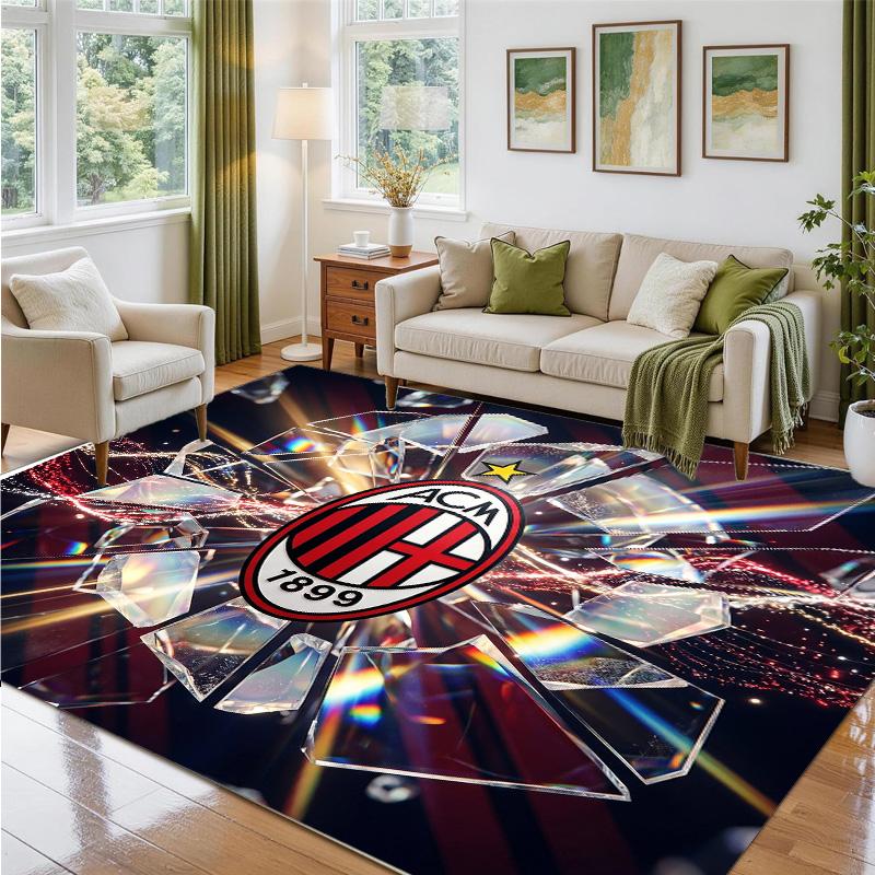 AC Milan Design Crystal Velvet Rug Soft Decorative Mat for Bedroom Entrance