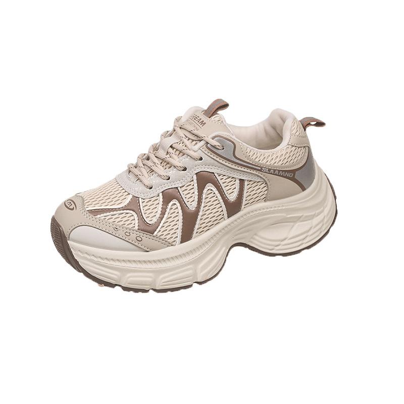 Popular Increase In Dad Shoes Women's Summer Thin Forrest Gump Shoes 2025 Super Fire New Mesh Breathable Sports and Leisure Shoes