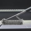 Griglia per barbecue Spazzola per barbecue in acciaio inossidabile Setole metalliche Spazzole per pulizia antiaderenti con manico Rimuovi macchie Accessori per barbecue
