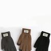 Autumn And Winter Men Padded Thicken Jacquard Touchscreen Gloves Warm Wool Gloves for Cold Weather