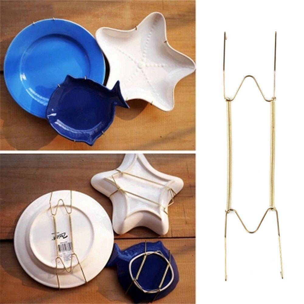 8" To 16" Home Decor Artwork Photo Frame Wall Display Dish Spring Holder Invisible Hook Plates Hanger