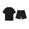 Li Ning Logo Letter Print Round Neck Pullover Short Sleeve T-Shirt Loose Fashion Versatile Shorts Casual Sports Set Unisex Sets AHST791-1+YKSV147-2