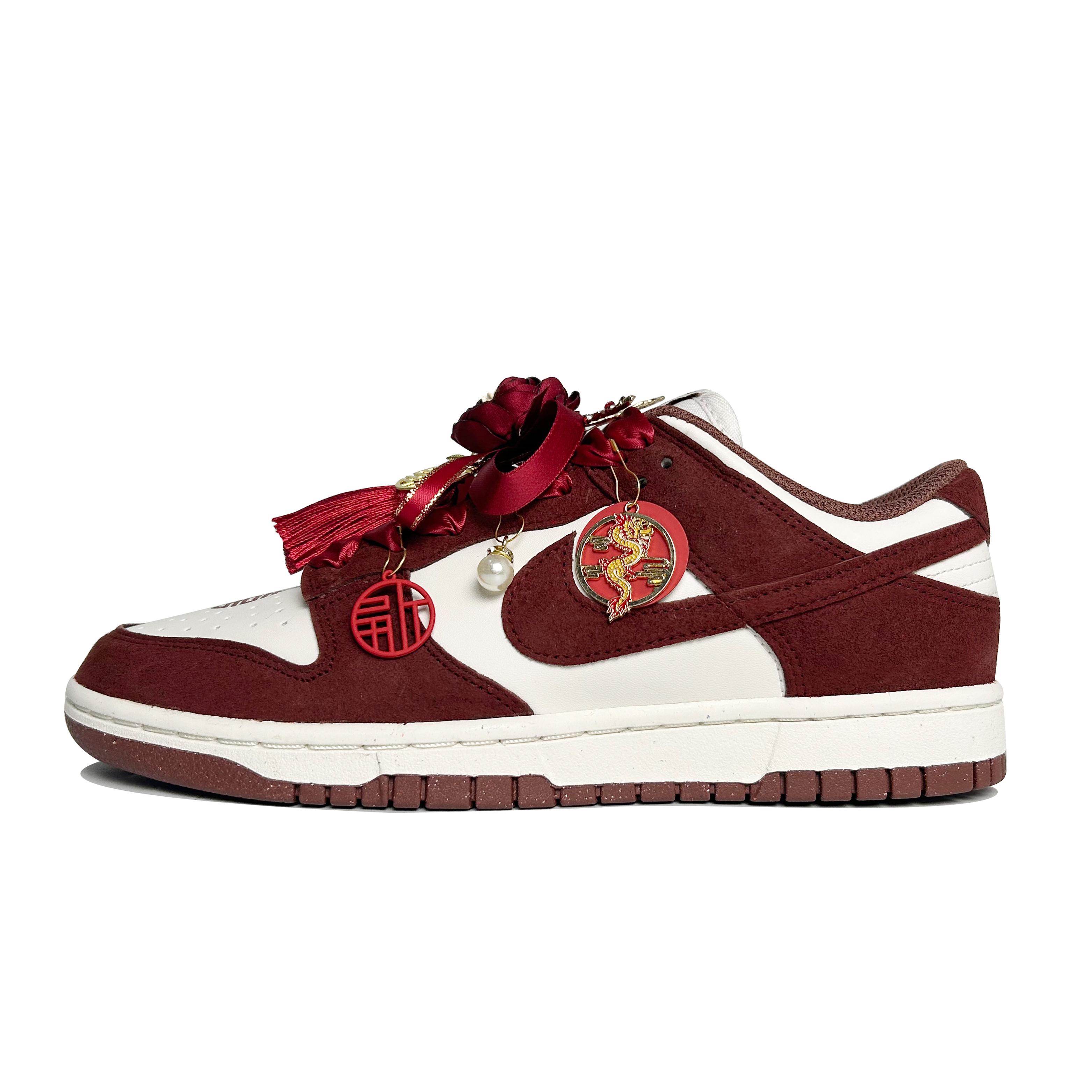 

Nike Dunk Cheerful Slip Resistant Abrasion Resistant Low top Skateboard Shoes Unisex Red HJ7673-001(Team146-) 36.5