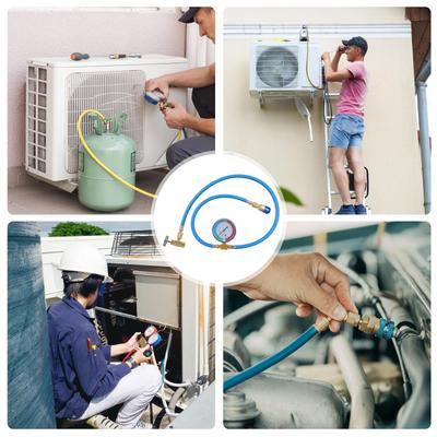 AC R134a Nabíjecí hadicová sada s manometrem pro plnění chladiva a měření tlaku klimatizace automobilu