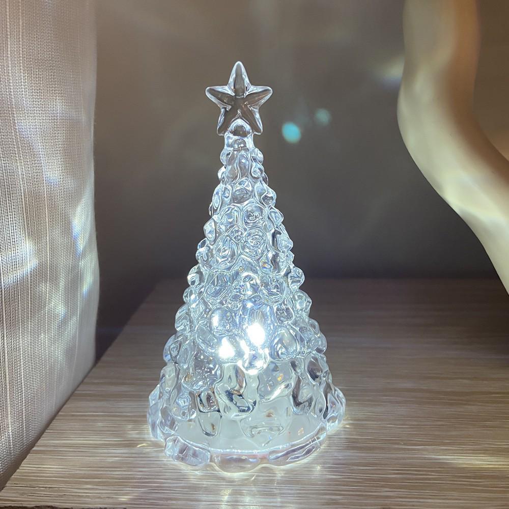 Seven-Color Star Christmas Tree Night Light - Decorative Bedside Table Lamp