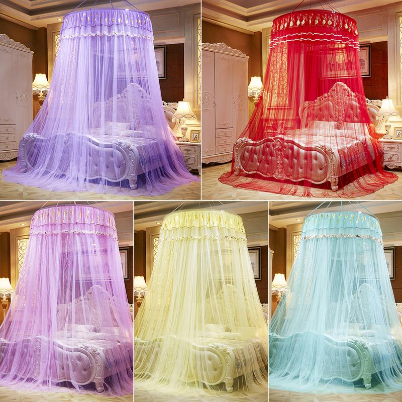 Buy Dome Ceiling Baby Mosquito Net Heightening Dense Rose Bed Net at affordable prices — free