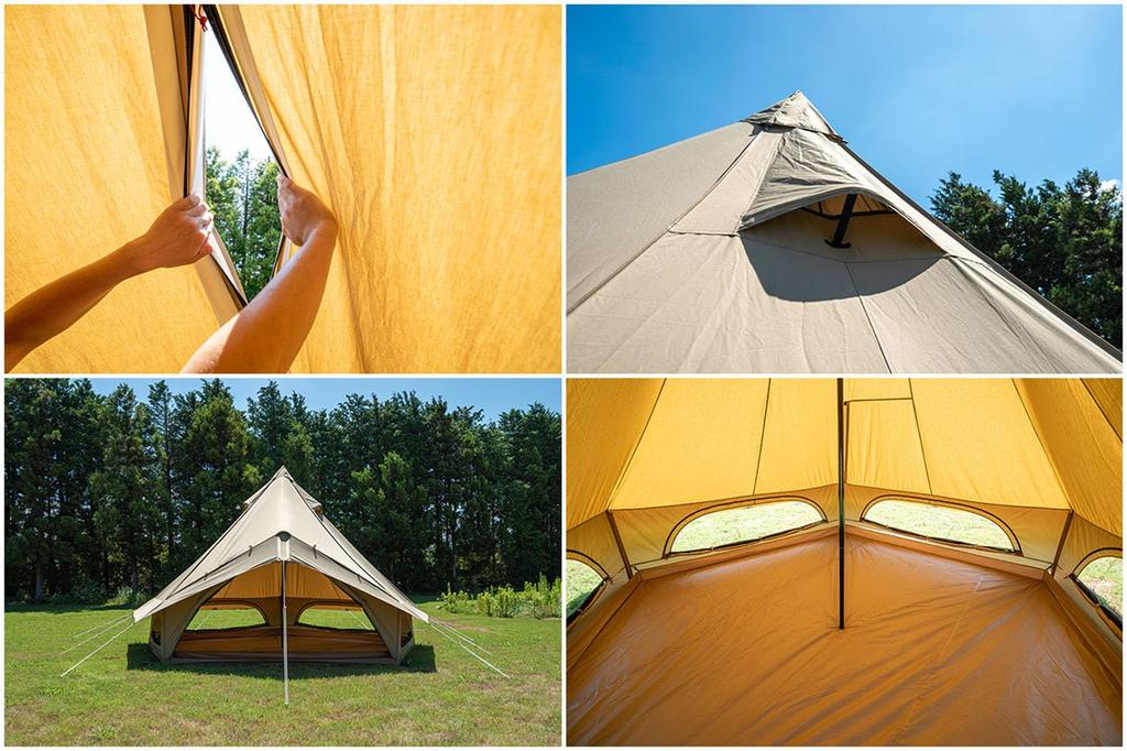 Ogawa Outdoor Camping Tent for People Glocke 12 Sand Beige 2729 5-6 T/C-
