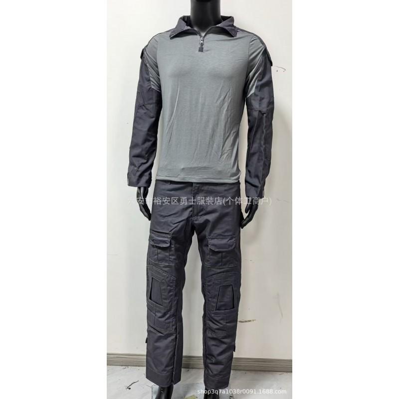 Herren Taktisches Camouflage Uniform Set Outdoor Trainingsanzug Langarm Atmungsaktiv Langlebig Militärstil