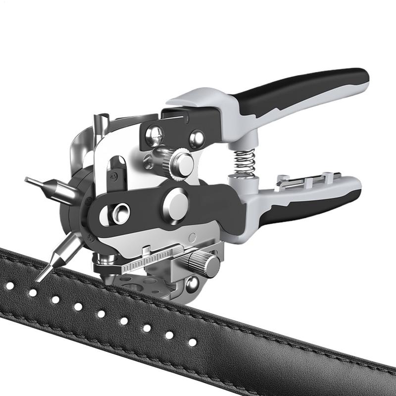 

Multifunctional Hole Punch Eyelet Puncher Leathercraft Leather Belt Watchband Plastics Iron Sheet Round Hole Punch Cutter Dining CHINA