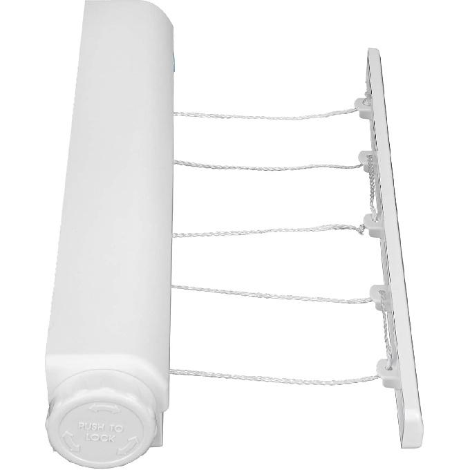 Retractable Clothesline, Easily Fixed Between Two Walls Easy to Use Telescopic Indoor Clothesline, for Bathrooms Kitchens Home Balconies(Five Ropes)