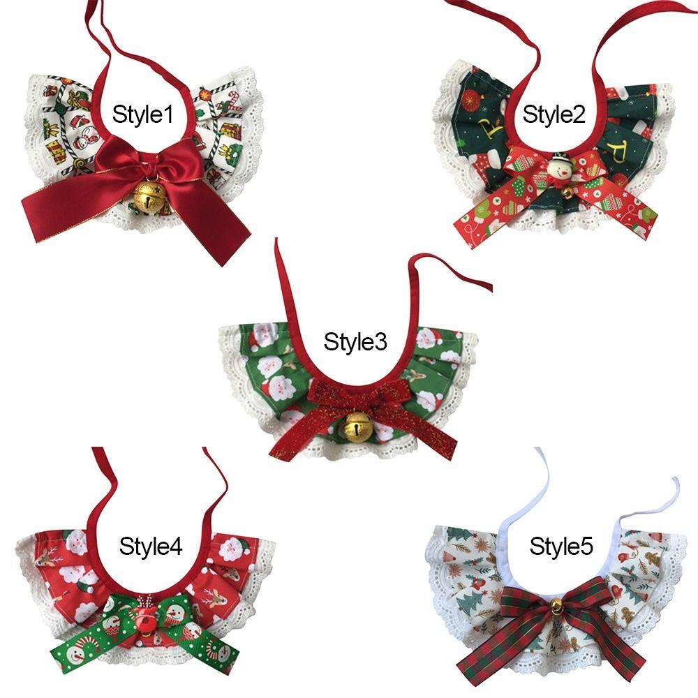 Akcesoria dla zwierząt Dopasowanie Prezent na przyjęcie Koronka Ściągacz Boże Narodzenie Kokardy dla psów Ręcznik na ślinę dla psa Śliniaczek dla zwierząt
