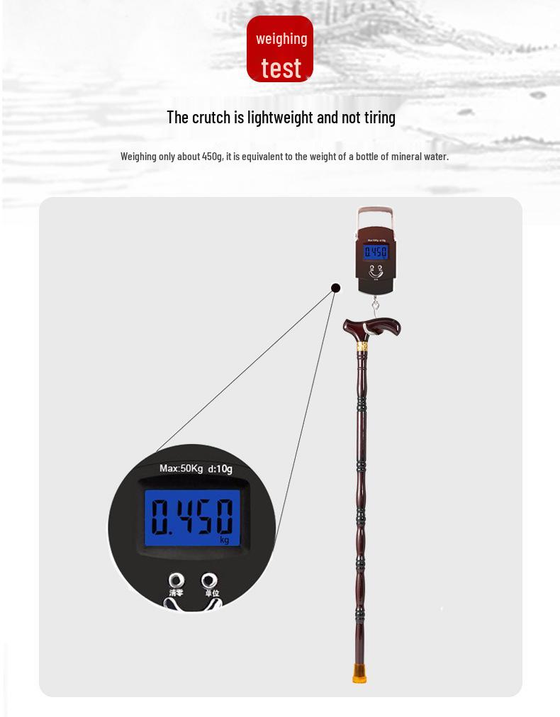 Älterer Drachenkopf Vierbeiniger Holzspazierstock, Rutschfeste & Leichte Krücke