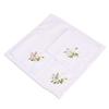 3Pcs 28x28cm Flower Embroidery Lace White Cotton Lady Women Personalized Wedding Handkerchiefs