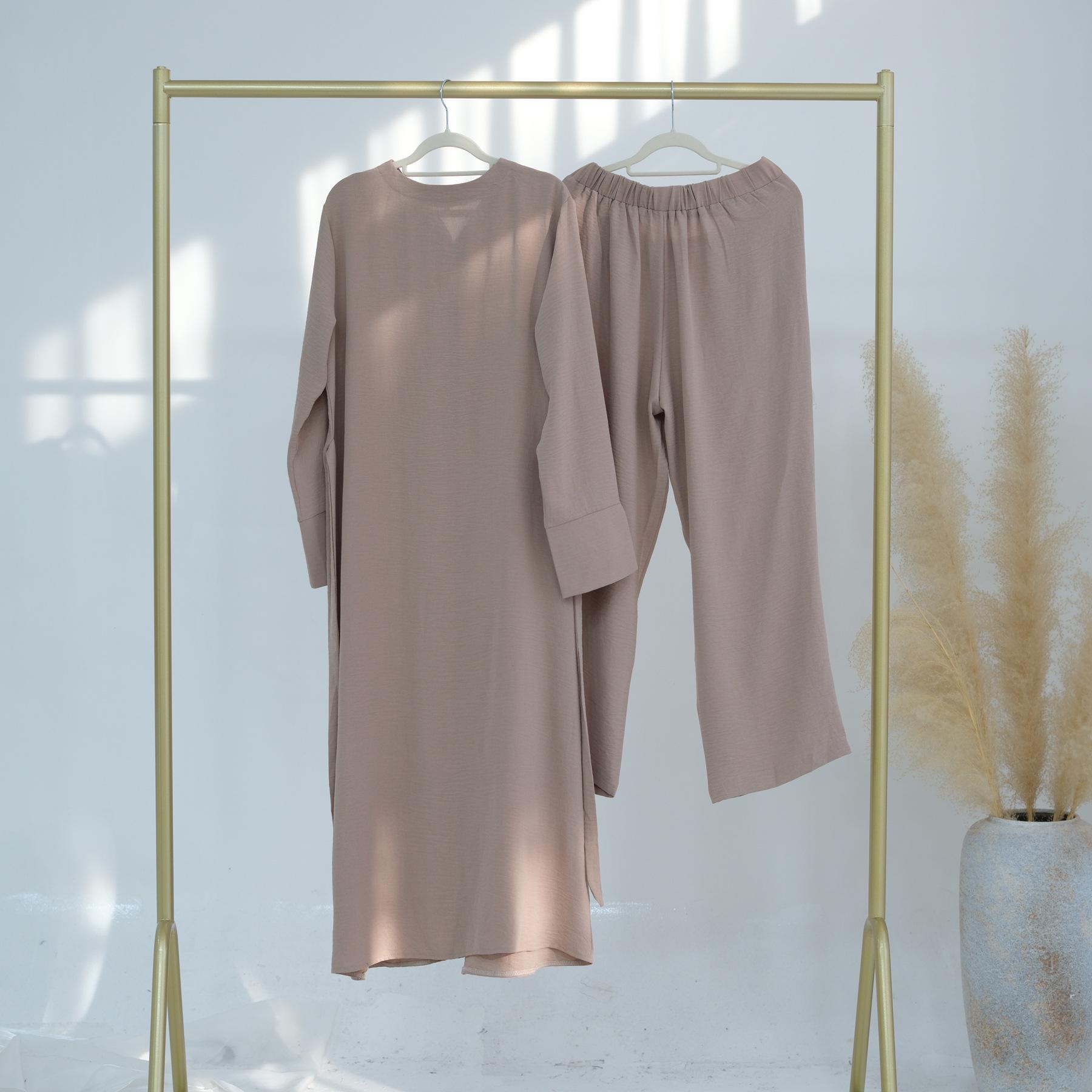 

Loriya Solid Color Button Two-Piece Set - LR945 XL абрикосовий