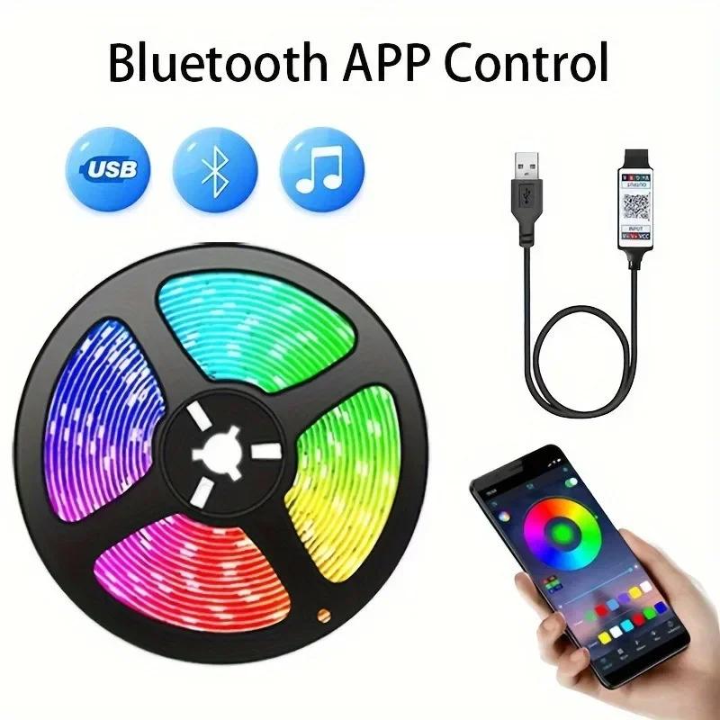 Led Strip Lights Bluetooth Control RGB LED Lights for TV USB 5V Led Tape for TV Backlight Room Party Decoration Party Wedding