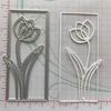 Flower Tulip Edge Border Stencil Metal Steel Cutting Dies for Making DIY Scrapbooking Paper Album
