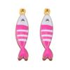 20pcs Stainless Steel Colorful Enamel Fish Charms Pendant Base DIY Ocean Necklace Earrings Jewelry Making Accessories Findings