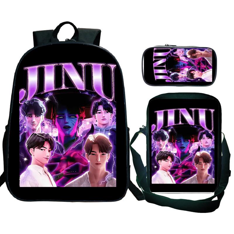 3tlg KPop Dämonenjäger Rucksäcke Huntrix Mädchen Kinder Studenten Schultaschen Zoey Rumi Mira Saja Jungen Kinder Schultaschen Unisex Mochila