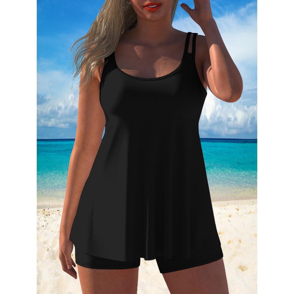 Swimsuit Tummy Tuck Floaty Swimsuit Two-piece Swimsuit Swimming Vest Strap