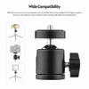 1pc Mini Swivel Ball Head Tripod Head 360 Degree Rotating Mount Base Adapter with Universal 1 4 Inch Screw Mounts for