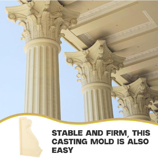 Milisten Mold for Villa European Style Concrete Casting Mold for Diy Projects Easy To Use and Decorative Cement Casting for Home and Garden