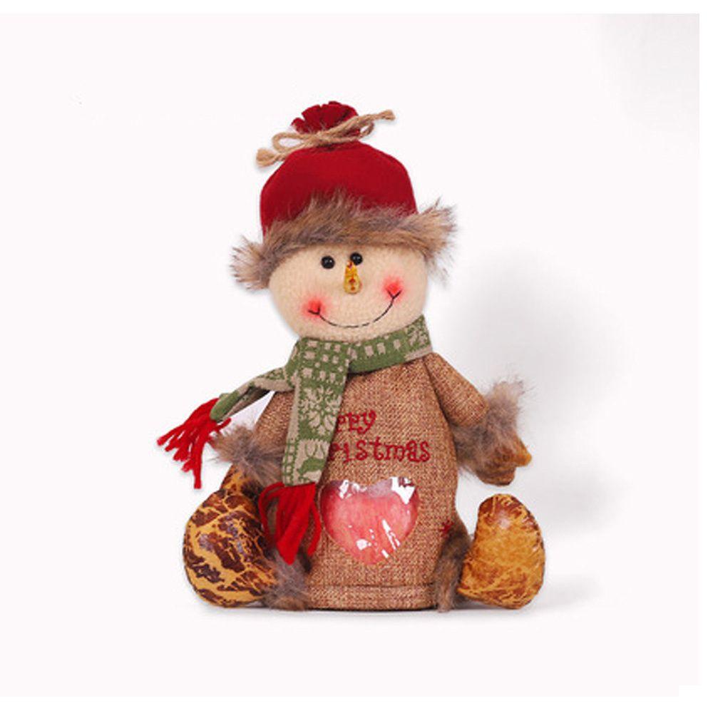 

New Year Snowman Gift Packaging Candy Bag Present Bag Apple Gift Bag Xmas Decor Zipper Bag 2
