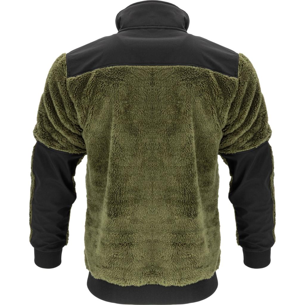 Green Sherpa Zipper Sweatshirt, "2Xl", Ce, Lahti