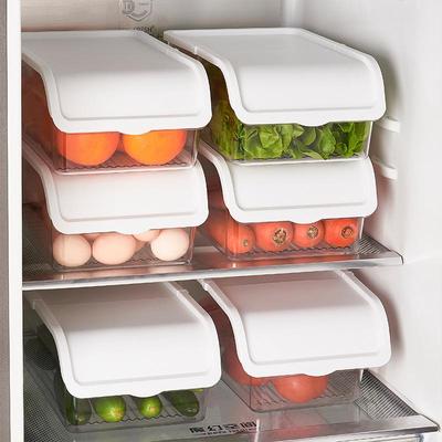 Kitchen Refrigerator Storage Box with Lid – Egg & Food Organizer