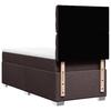 Box Spring Bed with Mattress Dark Brown 90x200 cm Fabric