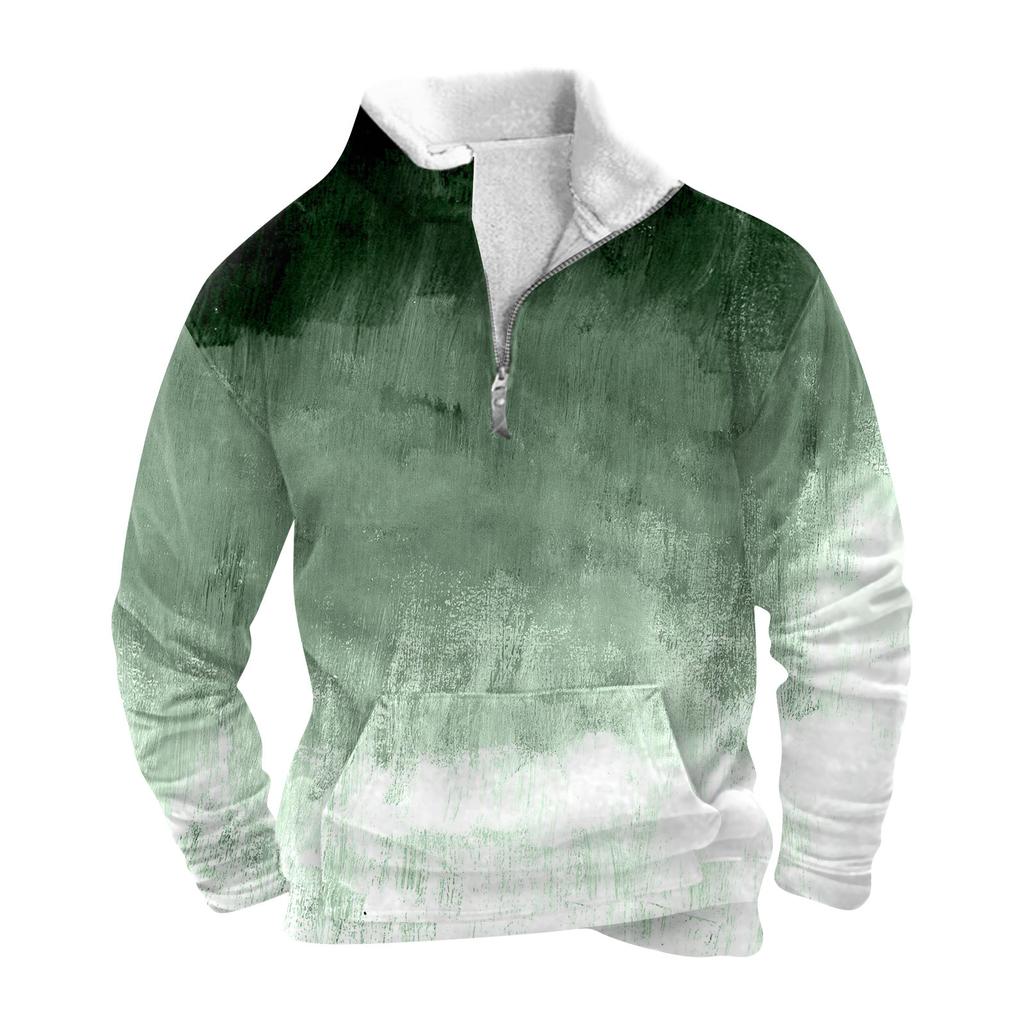 Sweat-shirt à col montant pour hommes, pull décontracté d'extérieur, printemps et automne