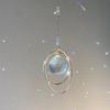 Suncatcher Hanging Crystal Moon Catcher Pendants Wind Chimes Rainbow Prism Window Drop Bell Christmas Tree Home Decor