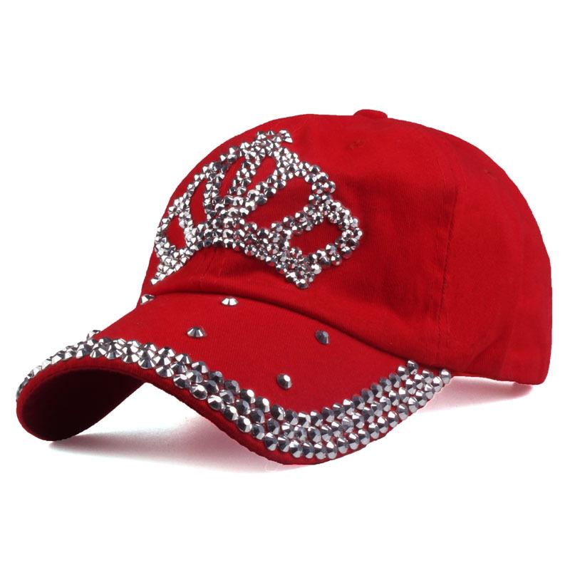 Chic Women's Rhinestone Crown Baseball Cap - Adjustable, Sun-Protective & Stylish Dad Hat for Outdoor Leisure, Crown, Baseball Cap, Sun Protection