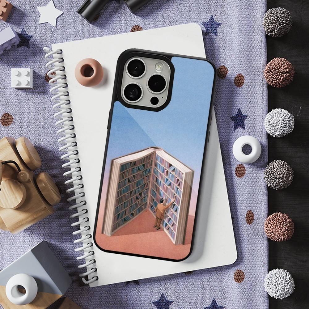 Read Art Illustration Books Phone Case  For iPhone 16,15,14,13,12,11,Pro,Max,Plus,Mini,Magsafe,Magnetic Wireless Charging Case