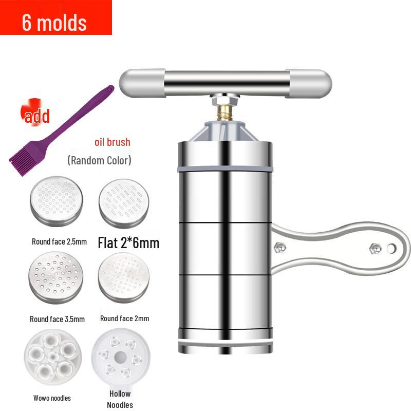 

Zhaoran Manual Noodle Maker with 6 Dies