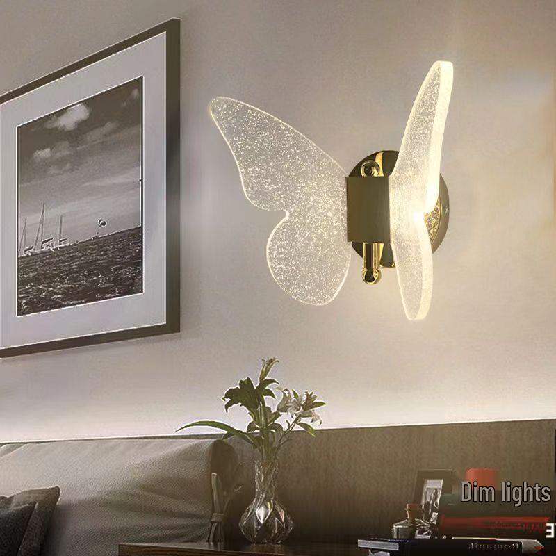 Modern Luxury Nordic Butterfly Wall Light - Minimalist Design for Corridor, Hotel, Bedroom, or TV Wall