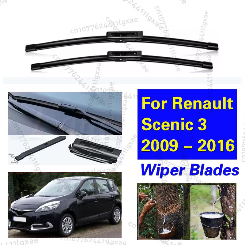 Wiper LHD Front Wiper Blades For Renault Scenic 3 2009 - 2016 Grand Scenic 3 Windshield Windscreen Clean Window 30"+26"