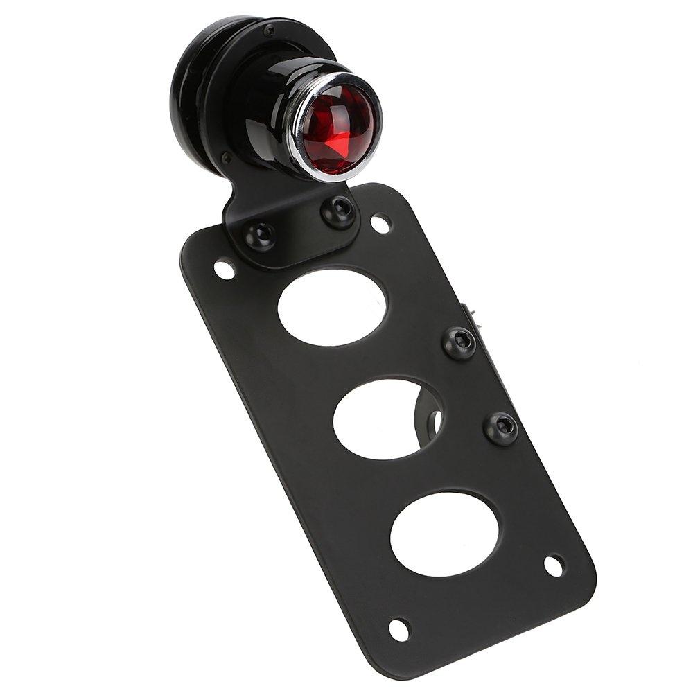 License Plate LED Tail Lights Motocycle Large Round Brake Lamp For Harley Sportsters Bobber Chopper Rear Stop