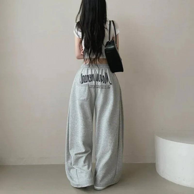Womens Wide Leg Loose Fit Printed Casual Trousers High Waist Streetwear Pants 2025