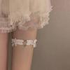 Lace Bow Hollow Heart Cross Women's Garter Belt Punk Style Choker Leg Band for Anime Expo Cosplay